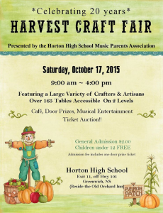 Horton Harvest Craft Fair 2015 poster